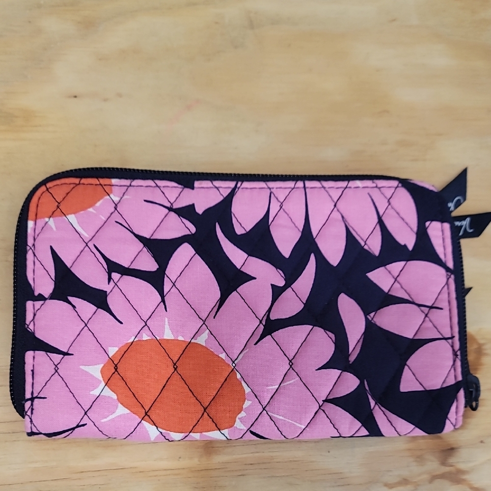 Vera Bradley Pink and Black Quilted Wallet